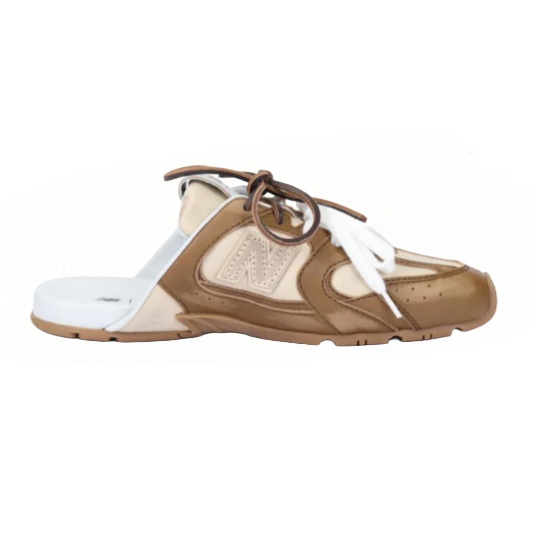 Miu miu x new balance 530 Sl closed Toe slippers brown"